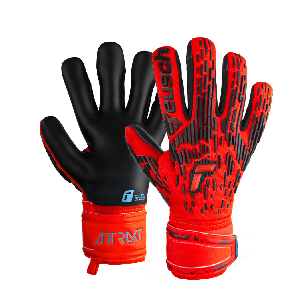 Reusch Herren Attrakt Freegel Torwarthandschuhe 8.5 Bright Red / Future Blue / Bla, 8.5 Bright Red /
