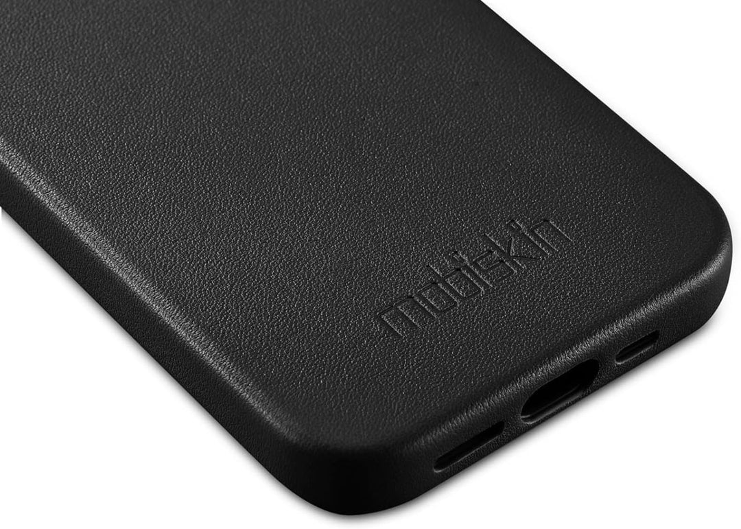 Mobiskin Hülle kompatibel mit Apple iPhone 14 PRO (6,1 Zoll), Handyhülle mit echtem Leder, Case, Sch