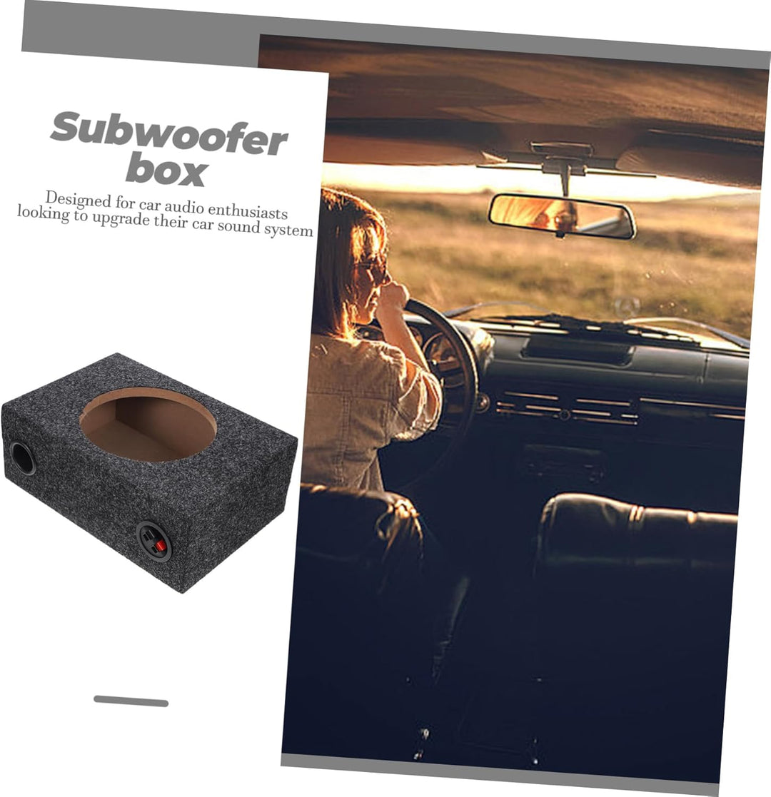 BESTOYARD 8-Zoll Subwoofer Kasten für Single Cab Autos Versiegeltes Gehäuse mit Teppichboden für Ver