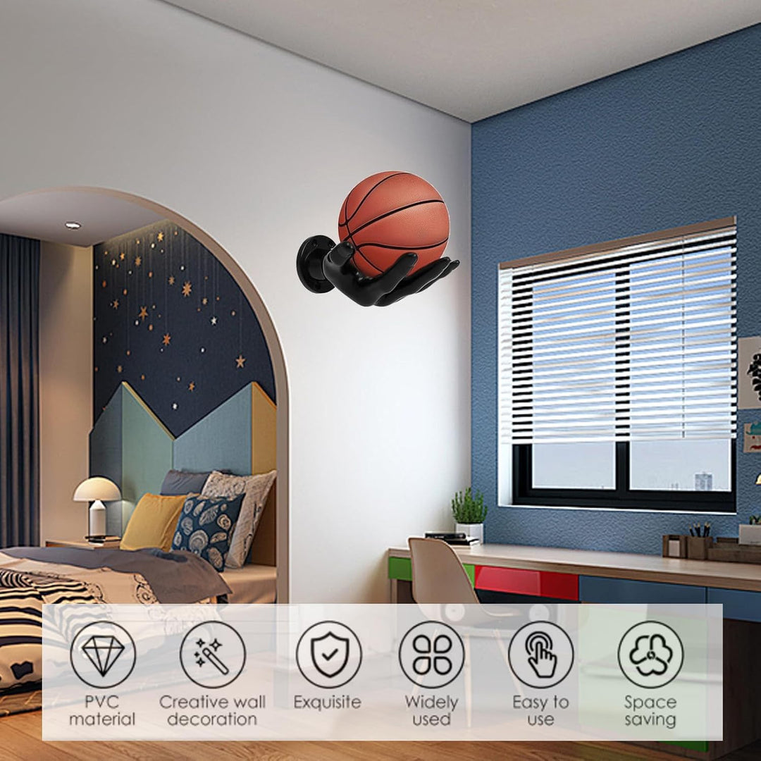 2 Stück palmenförmiger Basketball-Aufbewahrungsregale, kreative Aufbewahrungsregale für Basketbälle,