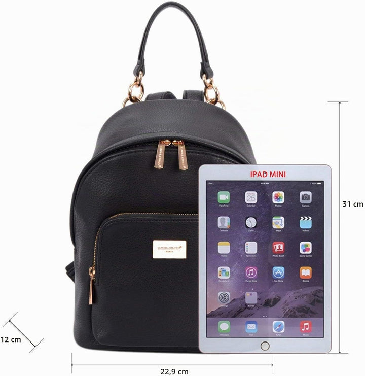 David Jones - Damen Kleine Rucksack Backpack - Frauen Weiches PU Leder Daypack - Casual City Mode Ta