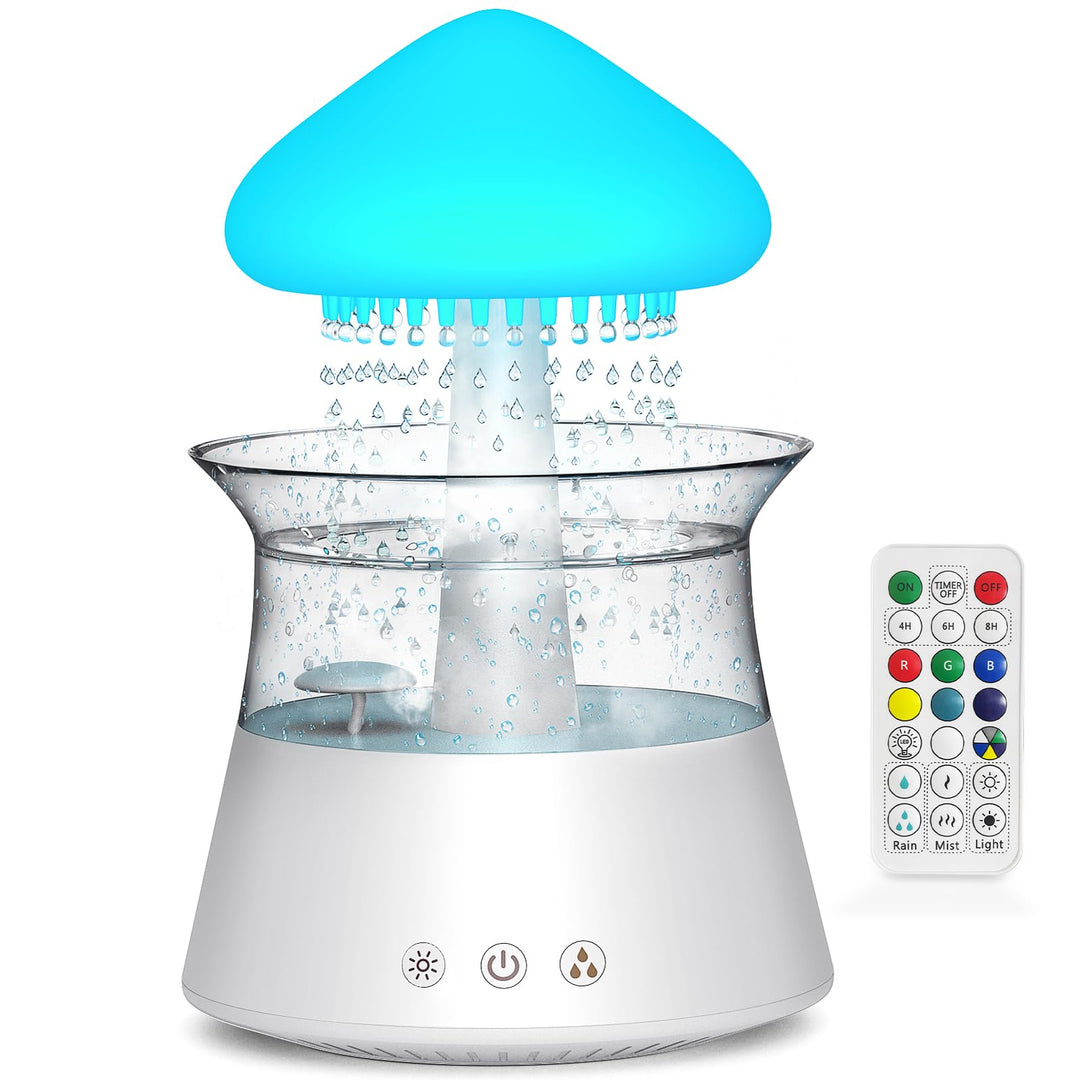 Diffuserlove Regen Wolken luftbefeuchter Rain Cloud Humidifier mit Fernbedienung Pilz Wasser Lampe R