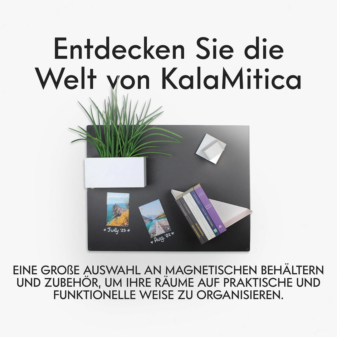 KalaMitica Apfel Design magnetische Kreidetafel aus Stahl, Anthrazit, 56x38x0,12cm, Apfel