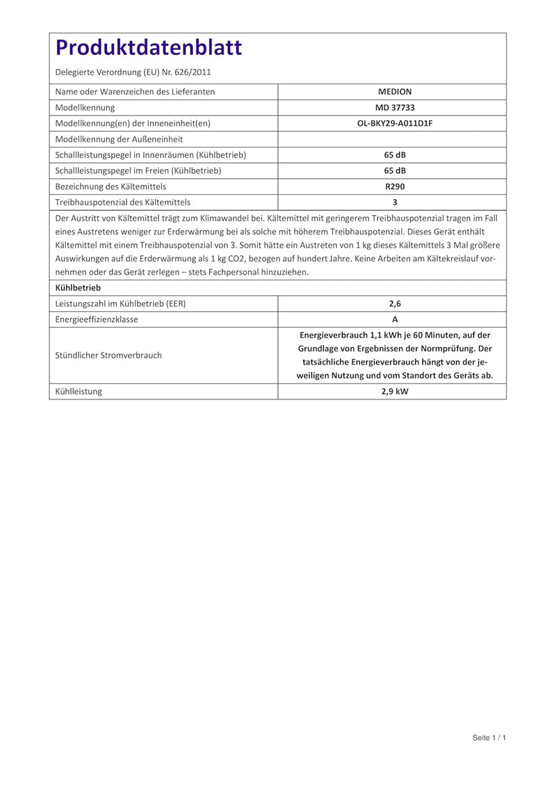 MEDION P1002 (MD 37733) Smarte Mobile Klimaanlage mit Abluftschlauch (inkl. Fensterabdichtung, 3in1,