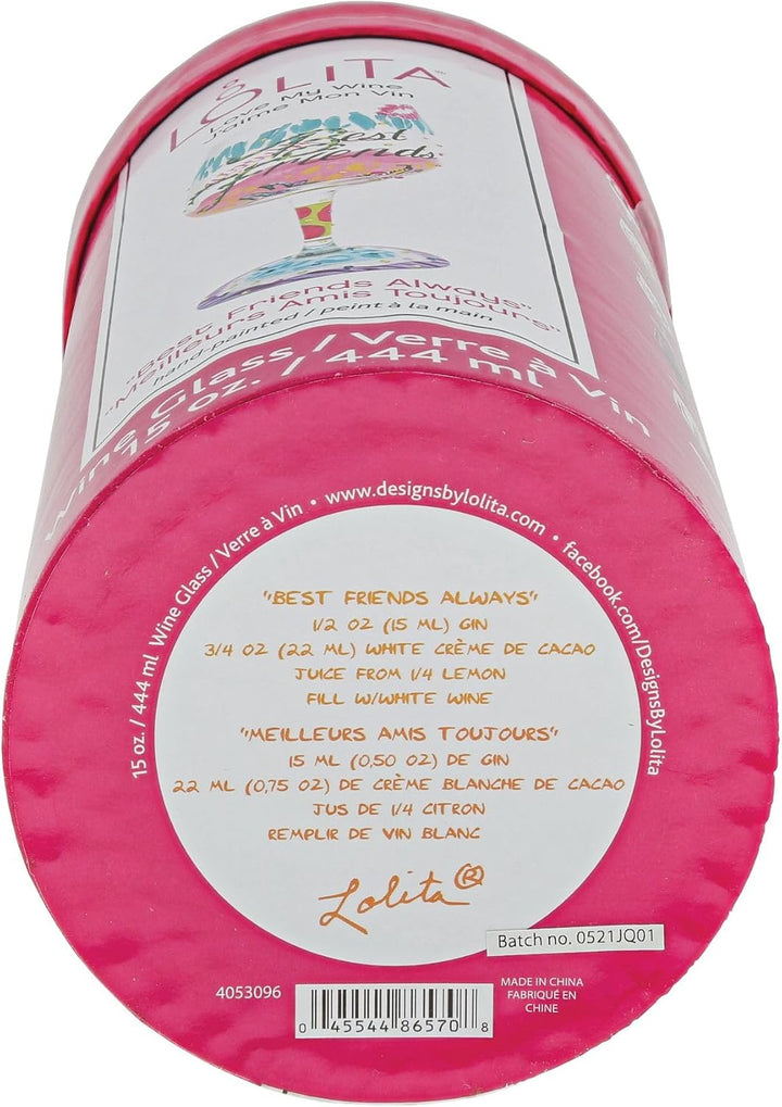 Lolita 4053096 Best Friends Always Wine Glass, Glas, Multi, 1 Stück (1er Pack) Lolita-WG, für immer