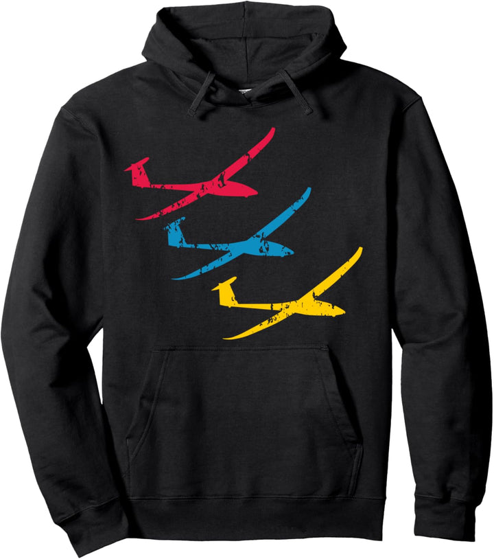 Segelflugzeug Segelfliegen Segelflieger Fliegen Vintage Fun Pullover Hoodie