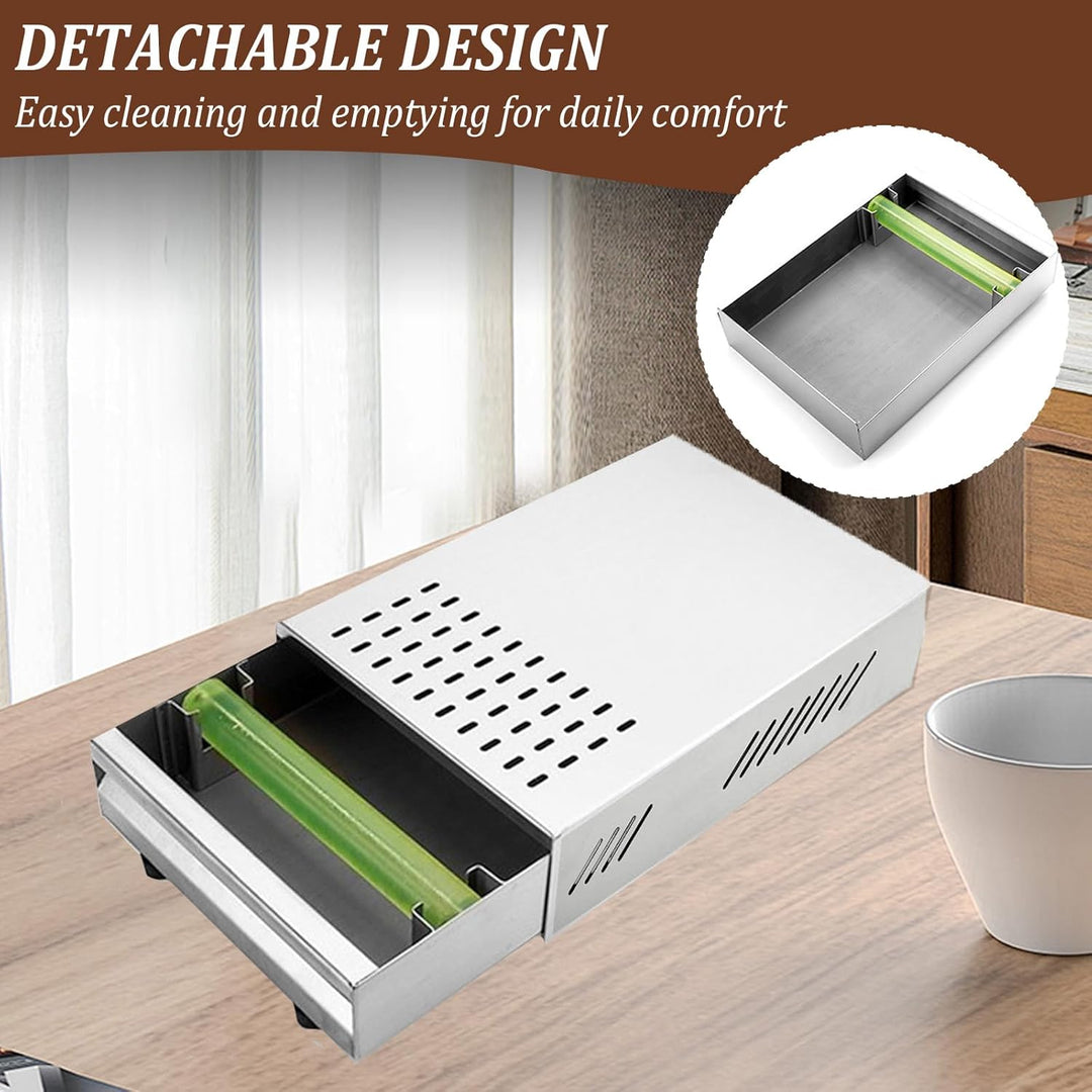 Kaffeesatz Abschlagbehälter, Sudschublade für Kaffeesatz, 36 x 28 x 10 cm Kaffee Abklopfbehälter, Su