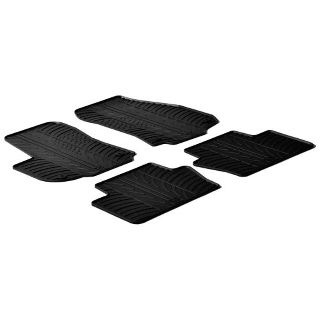 Gledring Satz Gummimatten kompatibel mit Opel Zafira B 2005-2011 (T Profil 4-teilig + Montage-clips)