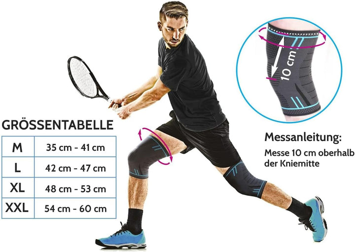 AGILE NOW® Kniebandage 2er Set Premium stabilisiert & schützt die Gelenke bei jeder Bewegung, Knie B