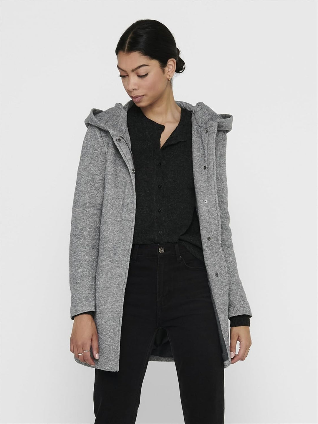 ONLY Female Mantel Klassischer XS Light Grey Melange, XS Light Grey Melange