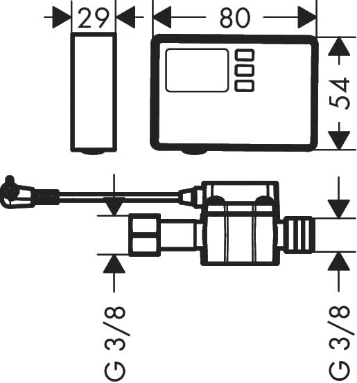 hansgrohe F23 Durchflussmesser, Zubehör für Aqittura M91 FilterSystem Mehrfarbig Zubehör Durchflussm