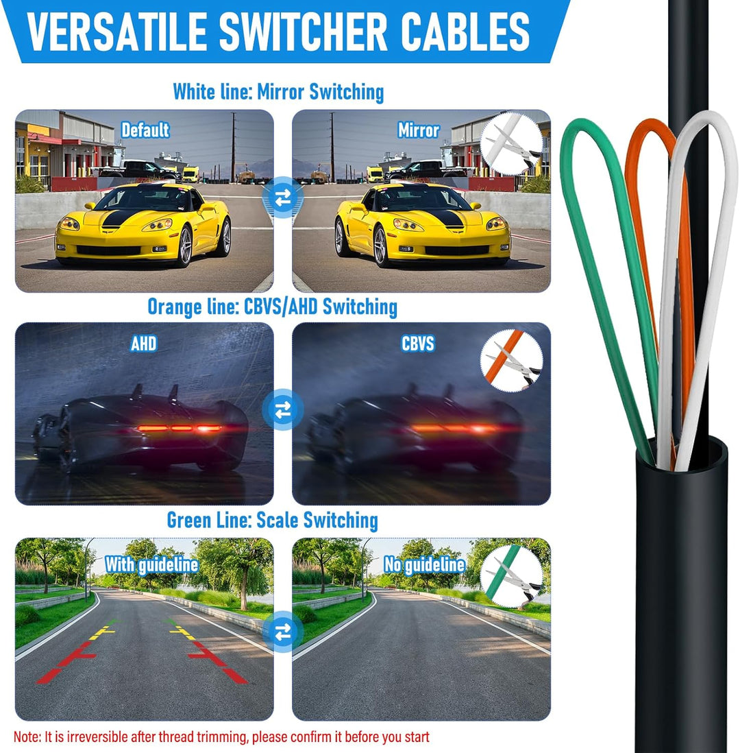 HD Rückfahrkamera, AHD/CVBS 720P Rückfahrkamera Auto, 360° Einstellbare Universal Rück fahrkamera, M