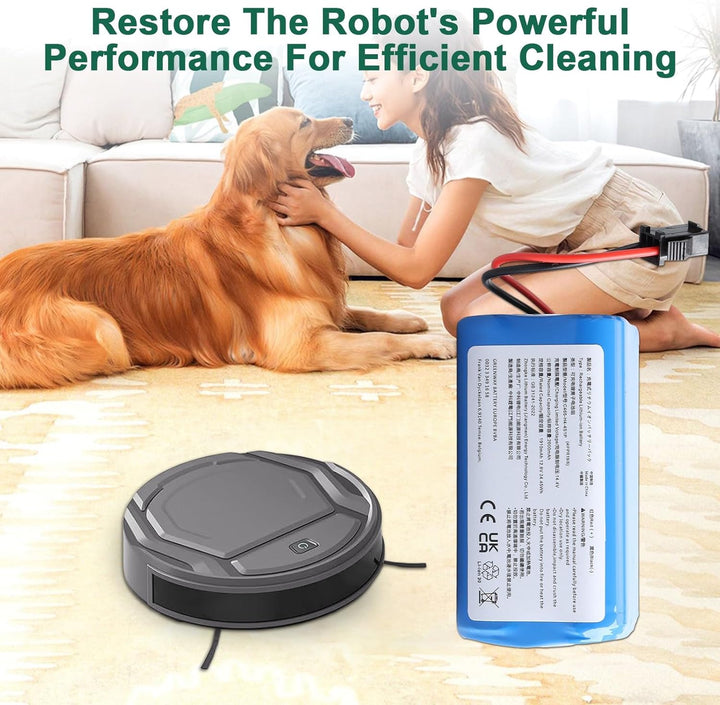 12.8V 2000mAh Ersatzakku Kompatibel mit Lefant M210 M210B M210P M213 M213S Robot Vacuum Cleaner, Li-