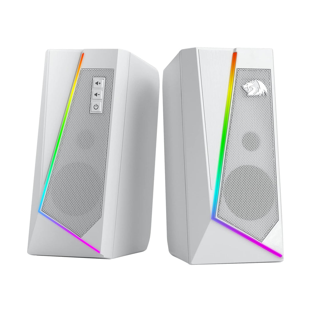 Redragon GS520 RGB-Desktop-Lautsprecher, 2.0-Kanal-PC-Stereo-mit 6bunten LED-Modi,verbessertem Klang