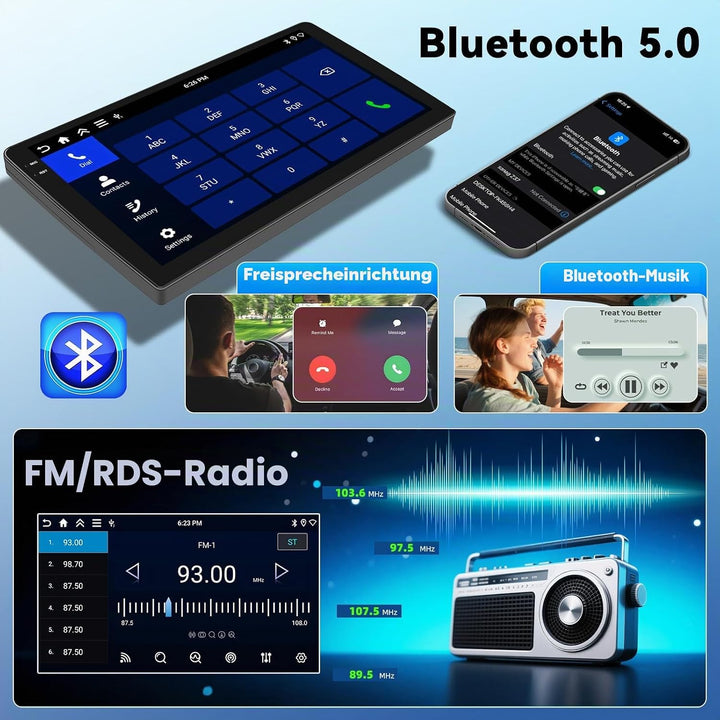 4+128G Android 15 Autoradio für Ford Focus Mk2 Mk3 Exi MT 2 3 2004-2011, 9" Incell Touchscreen-Radio