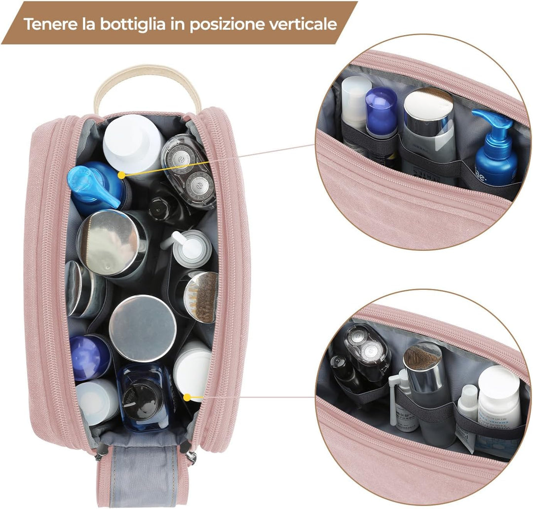 BAGSMART Kulturbeutel für Herren, Reise Kulturtasche Reisezubehör Kosmetiktasche mit Doppelter Reiss