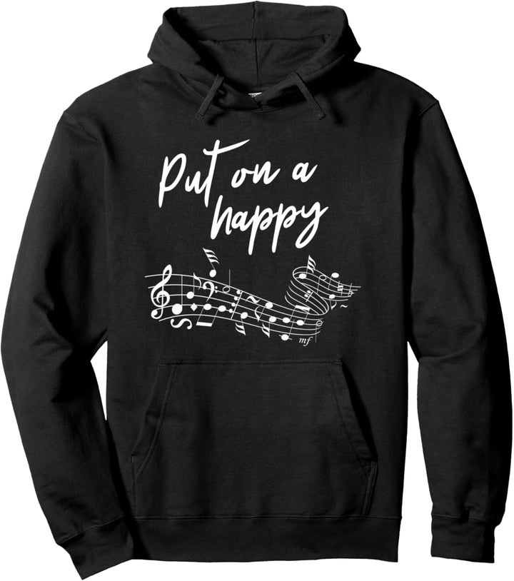 Glücklich Noten Tanzen Gesang Ton Sänger Geschenk Pullover Hoodie