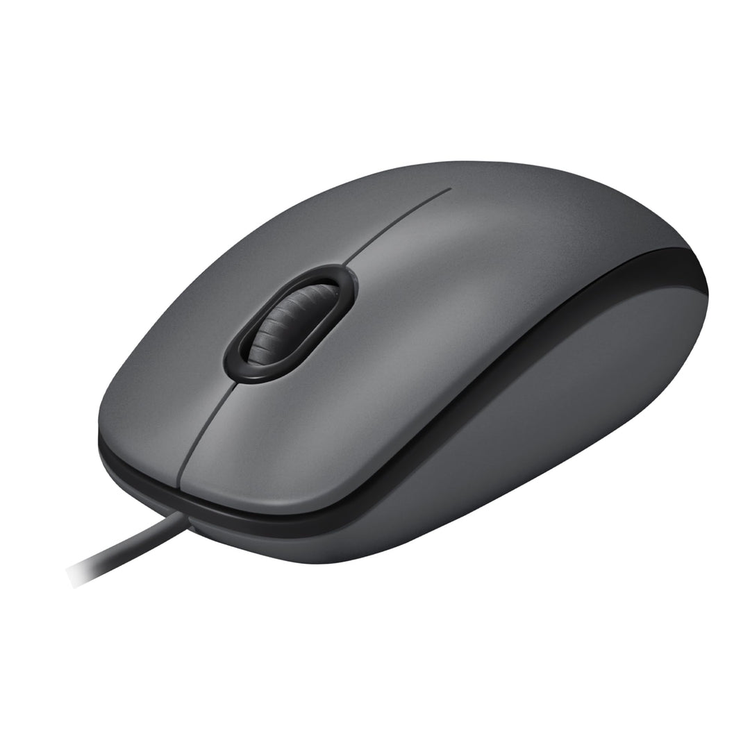 Logitech M100 Kabelgebundene USB-Maus, 3 Tasten, 1000 DPI Optical Tracking, Für Links- und Rechtshän