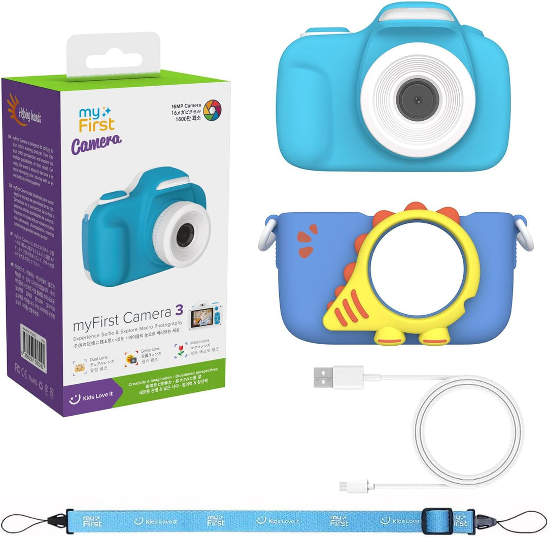myFirst Kinder Full HD 16MP Kamera HD Digitalkamera Frontkamera und Selfie Objektiv Digital Video Ka