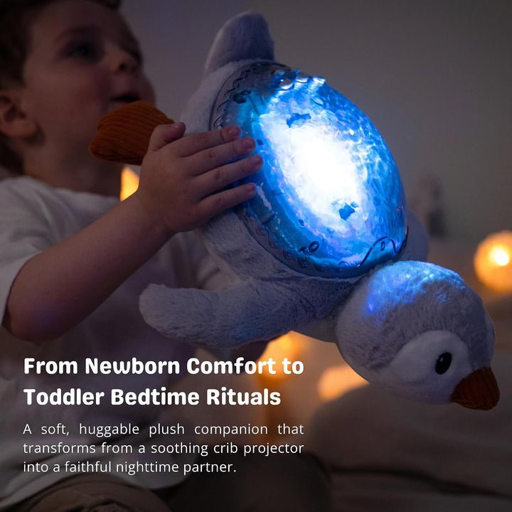 Cloud b Tranquil Penguin - Eco Baby Night Light & Sound Machine, Ocean Wave Projector, Cry Sensor, W
