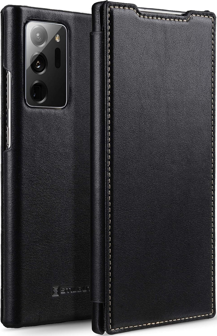 STILGUT Book Case kompatibel mit Samsung Galaxy Note 20 Ultra Hülle aus Leder zum Klappen, Klapphüll