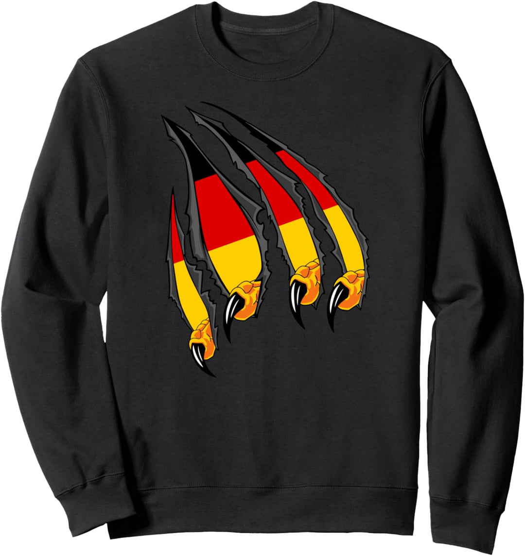 Deutsche Fahne Shirt Adler Krallen Und Deutschland Flagge Sweatshirt