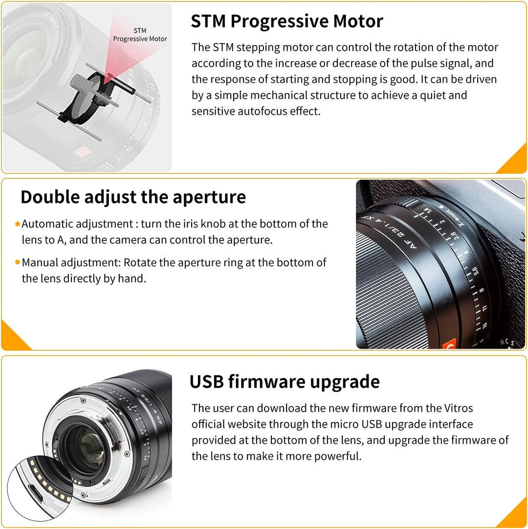 VILTROX 23mm F1.4 X Autofokus APS-C Grosse Blende Augenfokus Objektiv für Fujifilm X-Mount Kamera X-