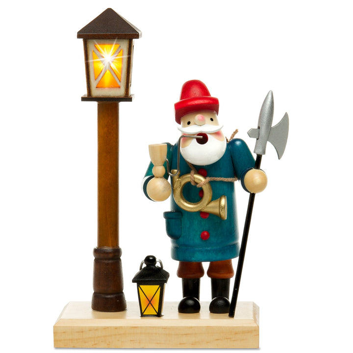Sikora RM-A-LED Holz Räuchermännchen mit batteriebetriebener beleuchteter LED Laterne, Farbe/Modell: