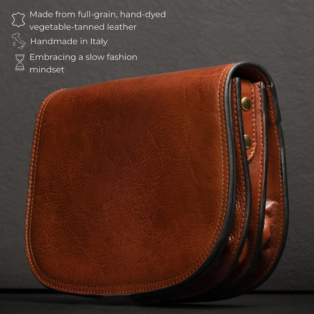 Time Resistance Leder Umhängetasche Damen - Messenger Bags - Arbeitstasche Damen - Schultertasche -
