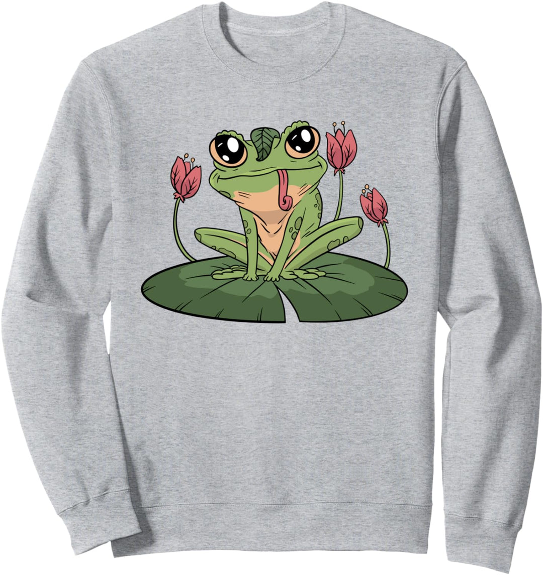 Frosch im Blatt Amphibien Sweatshirt