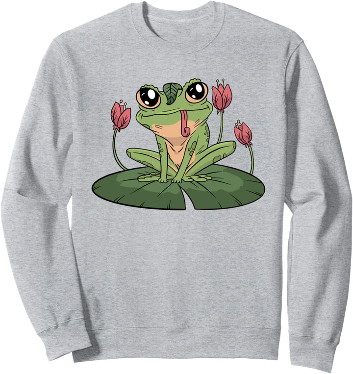 Frosch im Blatt Amphibien Sweatshirt