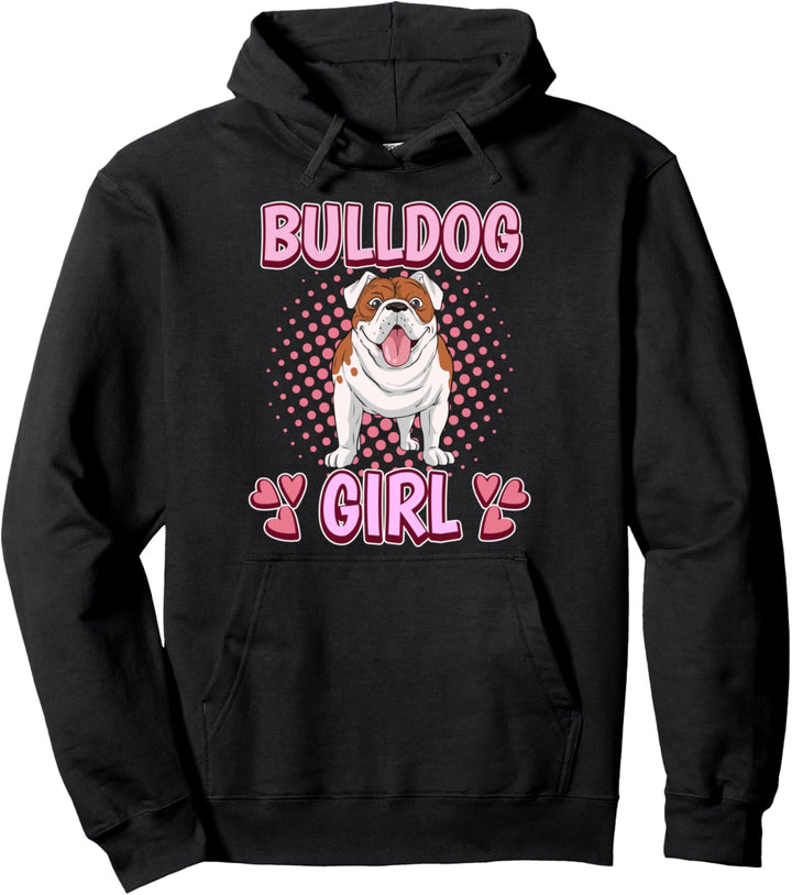 Damen Bulldog Girl Mädchen Bulldogge Pullover Hoodie