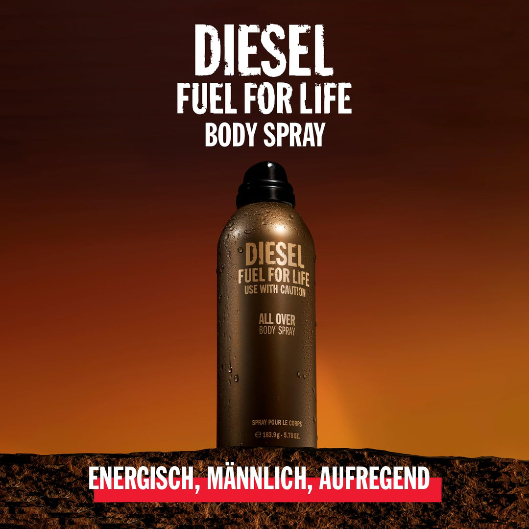 Diesel Fuel For Life, Bodyspray für Männer, Körperspray mit frischem und kraftvollem Duft nach Laven