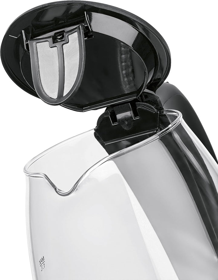 CONCEPT Hausgeräte rk4030 Glas Wasserkocher, LED-Beleuchtung, Anti-Kalk-Filter, 1,7 L, 2200 W, matti