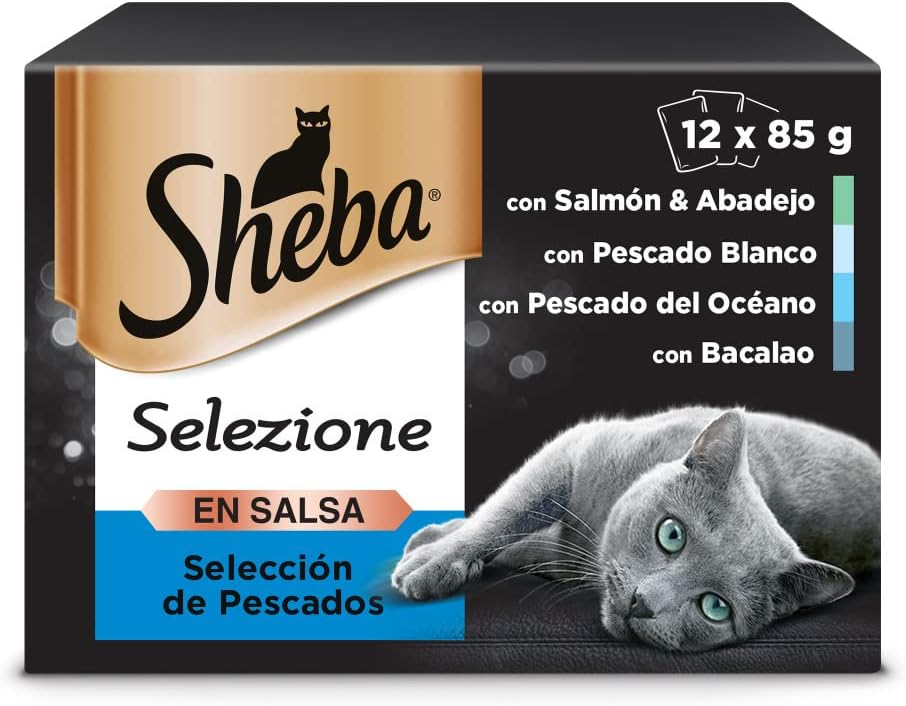 SHEBA Essentia Ocean 12x85g (x4) Auswahl an Fischen 85 g (48er Pack), Auswahl an Fischen 85 g (48er