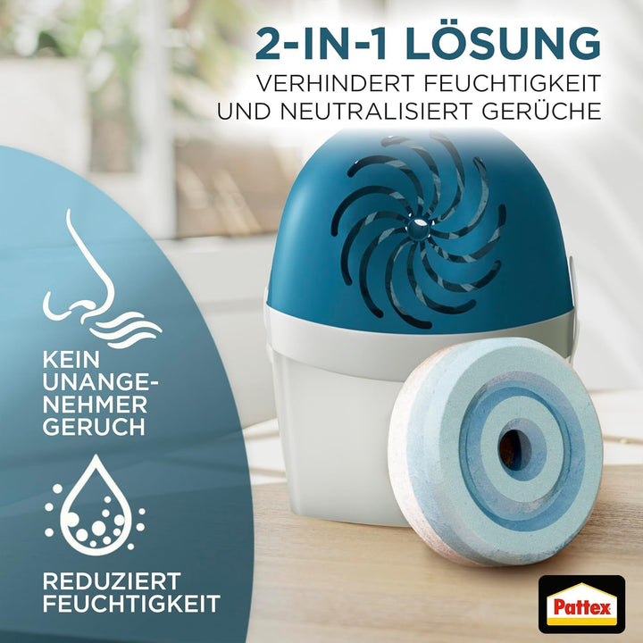 Bundle aus Pattex AERO 360º Luftentfeuchter, ultra-absorbierender Raumentfeuchter gegen Kondenswasse
