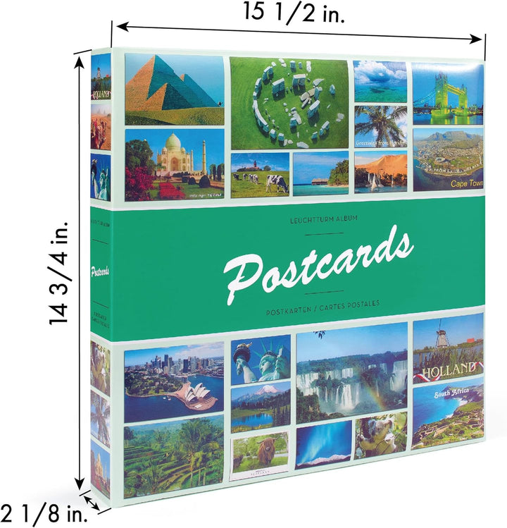 Leuchtturm 347771 Sammel-Album - Postkarten-Album für 600 Postkarten -50 festeingebundene Hüllen