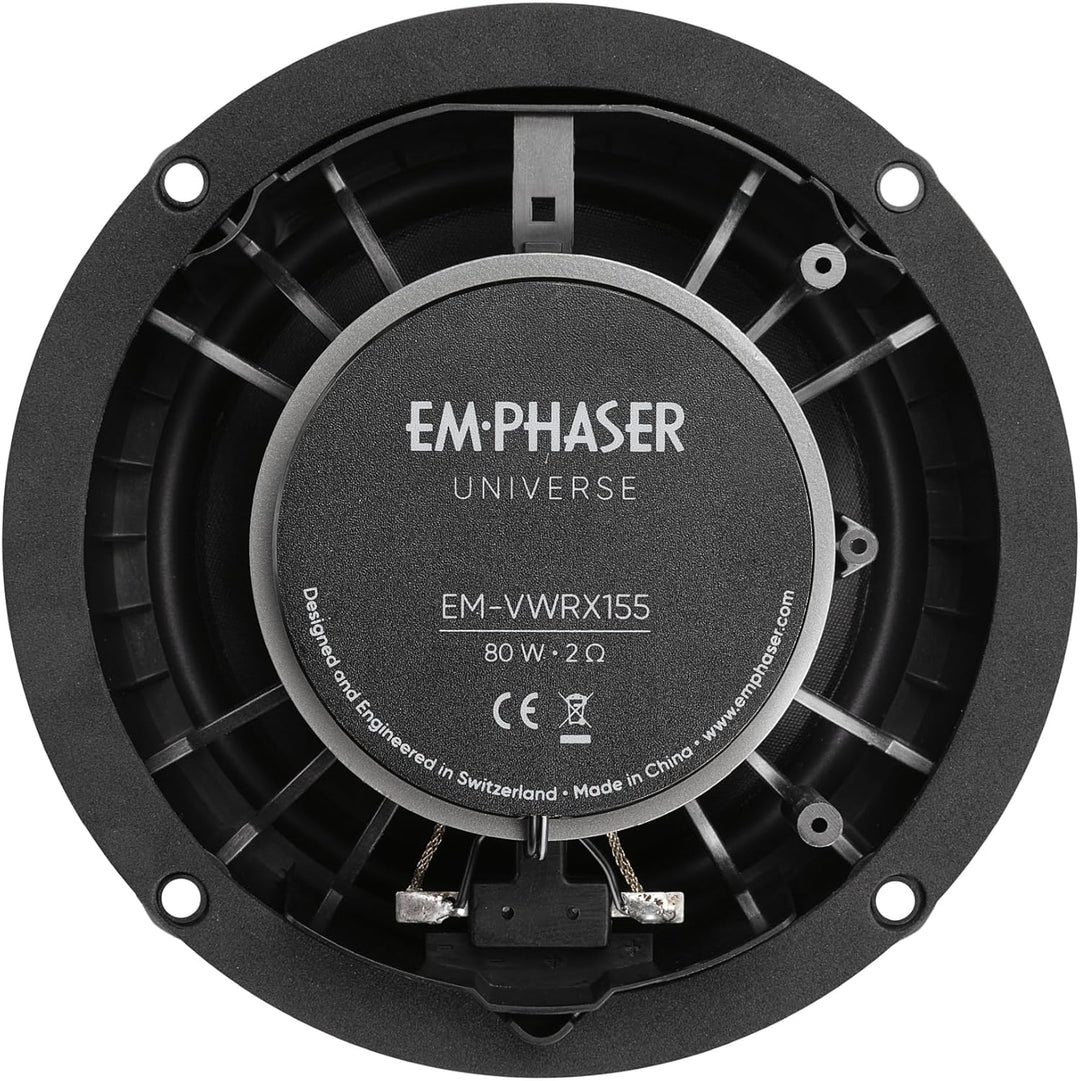EMPHASER EM-VWRX155 – Klangstarker Plug & Play 2-Wege 15,5 cm / 6“ Auto Lautsprecher für Türen und H