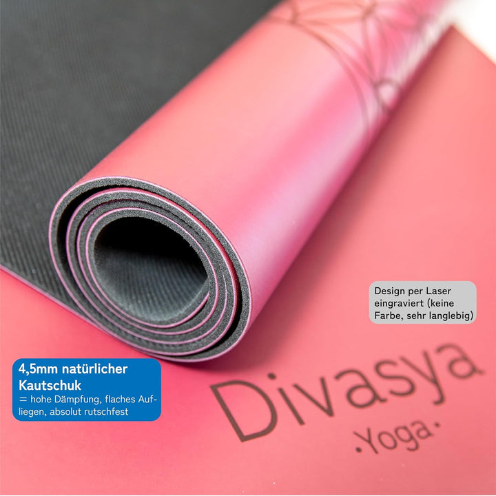 Premium Yogamatte rutschfest: Naturkautschuk rutschfest & japanische professional grip Oberfläche |