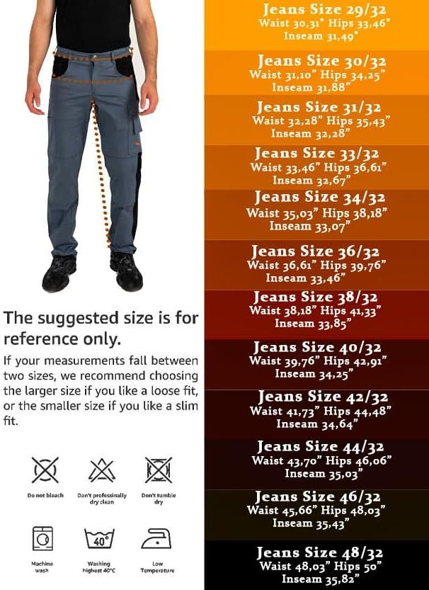 strongAnt Arbeitshose komplett Stretch Männer Berlin Pro Bundhose 42 Schwarz / Grau / 255 G/M², 42 S