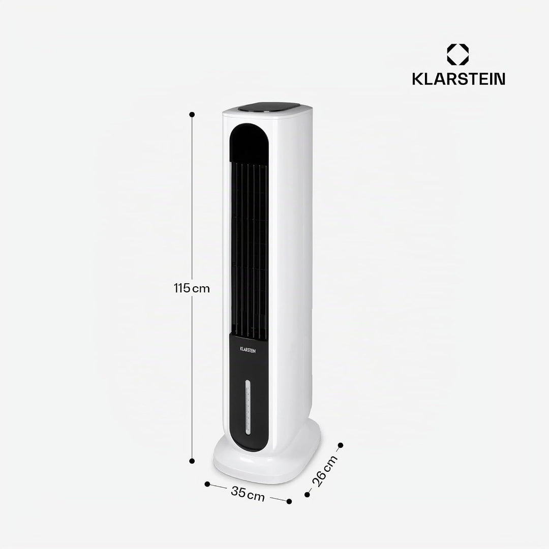 Klarstein Polar Tower Smart – Luftreiniger, Ionisator, WLAN: App-Steuerung, 85 W, 3306 m³/h, 4 Gesch