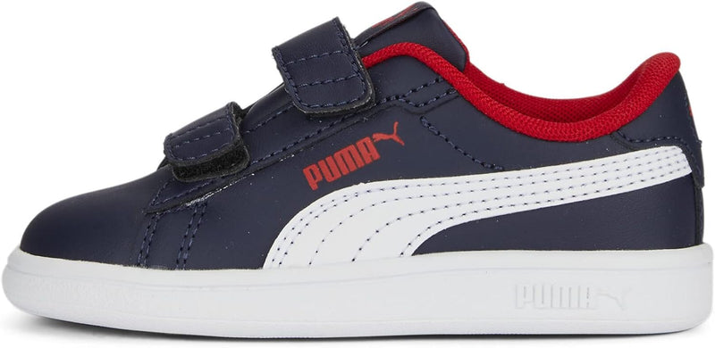 PUMA Unisex Baby Smash 3.0 L V Inf Sneaker 20 EU Puma Navy Puma White For All Time Red, 20 EU Puma N