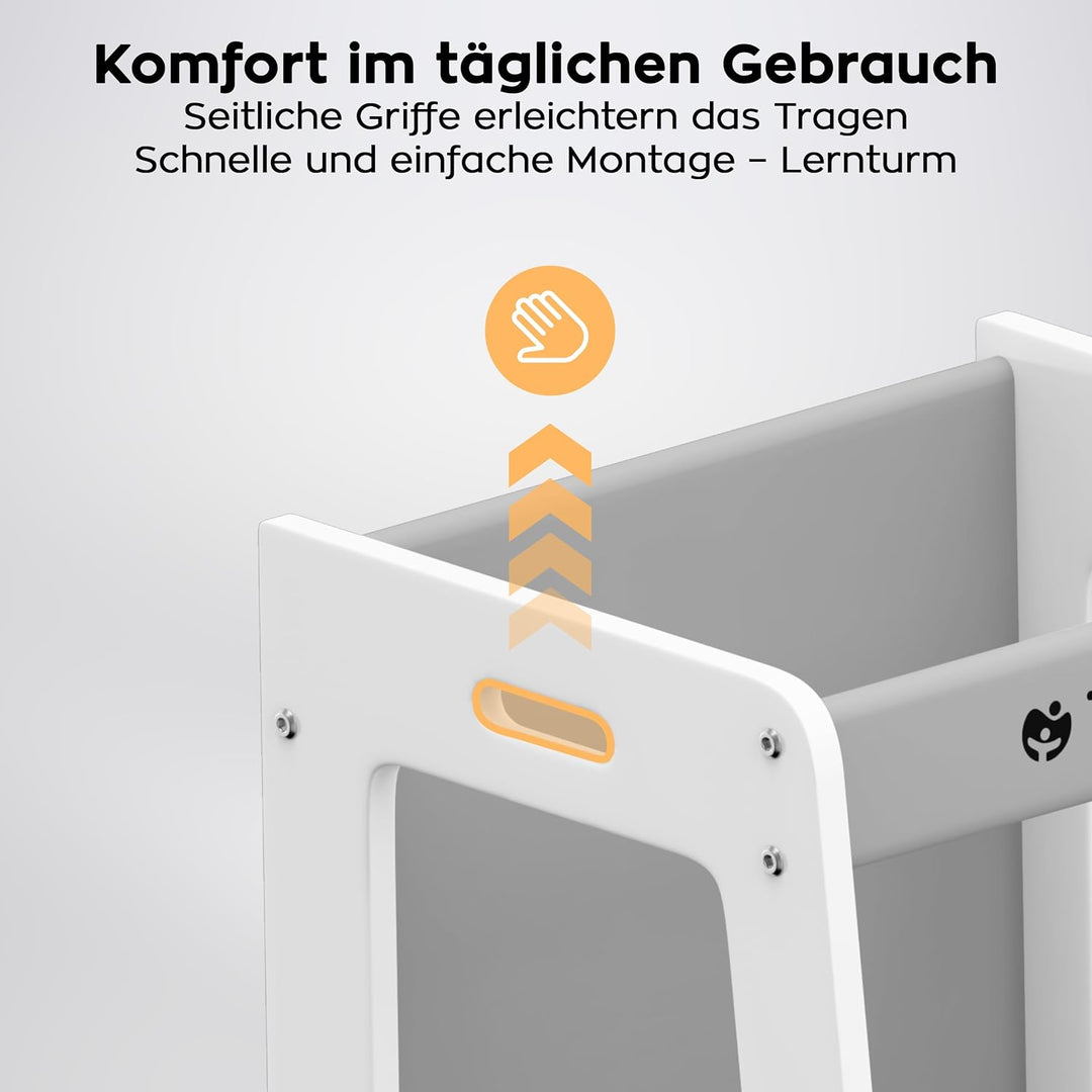 Tulano Mooby 35 Lernturm 3 in 1 für Kinder ab 1 Jahr – Montessori Kitchen Helper umbaubar zu Tisch m