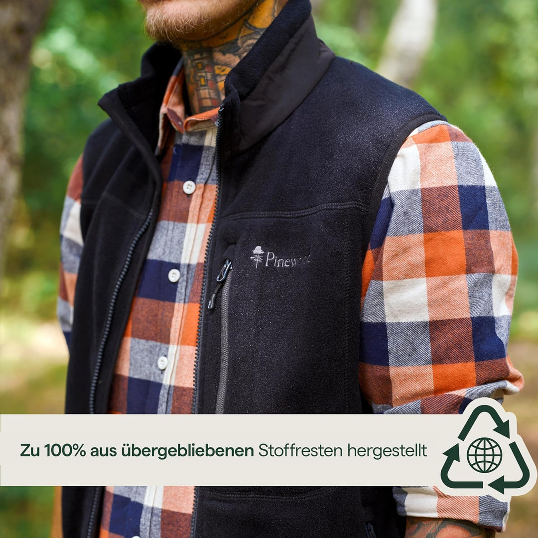 Pinewood Fleece Weste für Herren. Zum Wandern, Trekking, Jagd, Hundesport und vielen Outdooraktivitä