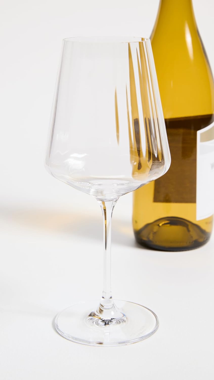 Georg Jensen [SA2024/04] Bernadotte White Wine Glass Crystaline 43 Cl, 6 Pcs Transparent, Transparen