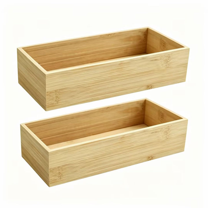 2 Stück Aufbewahrung Ordnungsbox Holz Ordnungsbox Holzboxen | Aufbewahrungsbox Holz Organizer Schubl