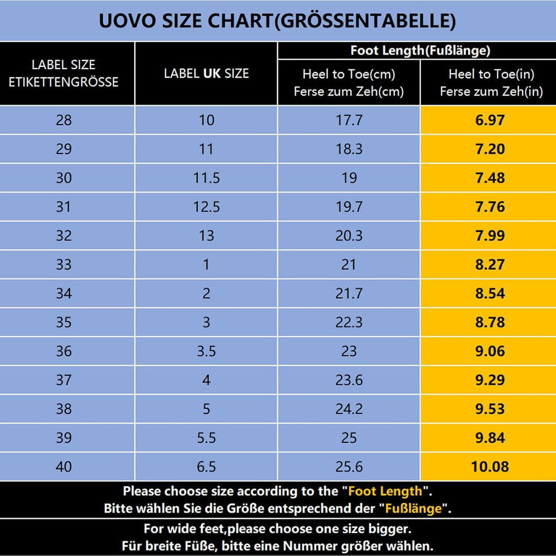 UOVO Turnschuhe Jungen Wasserdicht Wanderschuhe Sneakers Kinder Trekking Schuhe Outdoor Sportschuhe