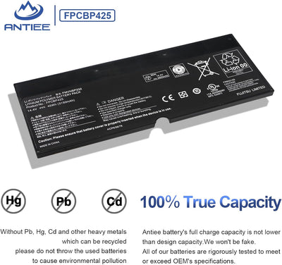 ANTIEE FPCBP425 Laptop Akku Compatible with Fujitsu LifeBook T904 T935 T936 U745 2-in-1 Ultrabook Se