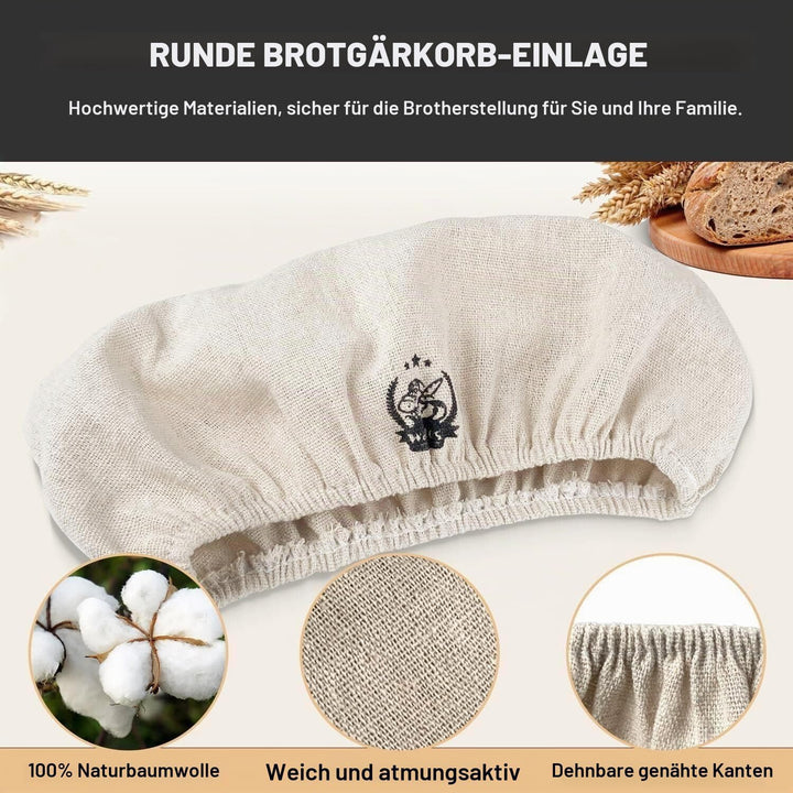 Gärkörb Set, Walfos® Gärkörbchen Set 2 (23cm Rundes &amp; 25cm Oval), 100% Natürlichem Rattan - mit Bäck
