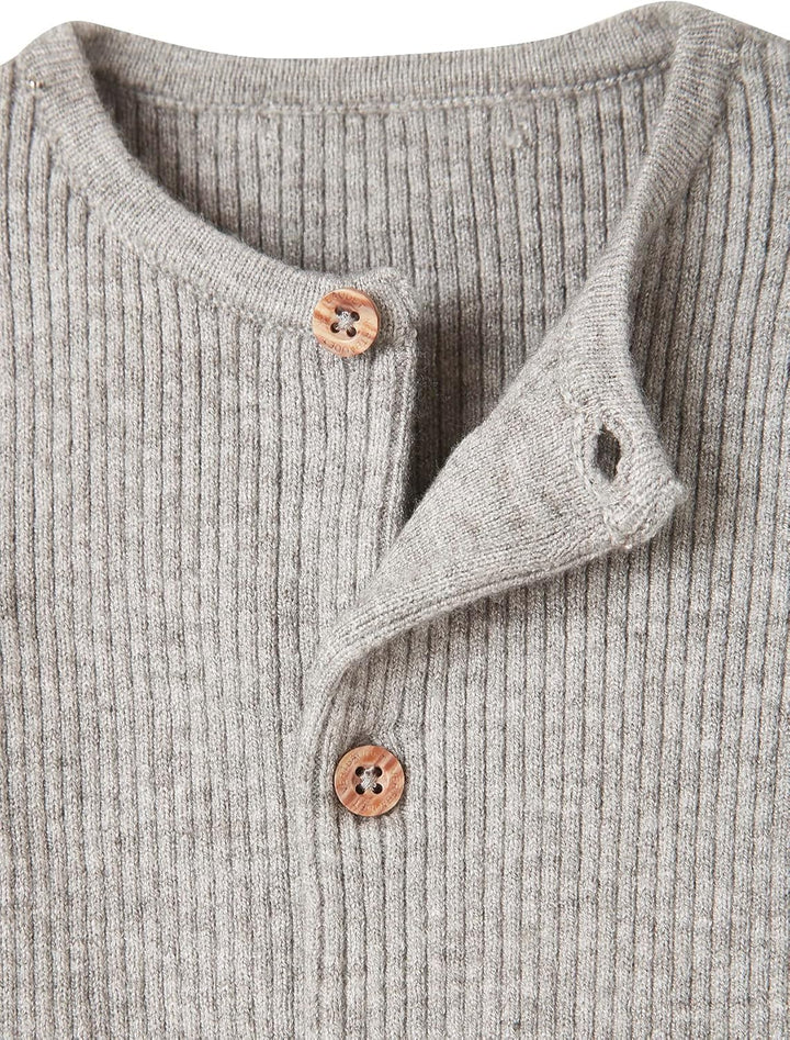 Vertbaudet Baby-Set: Jäckchen & Hose, Strick hellgrau meliert 71 71 hellgrau meliert, 71 hellgrau me